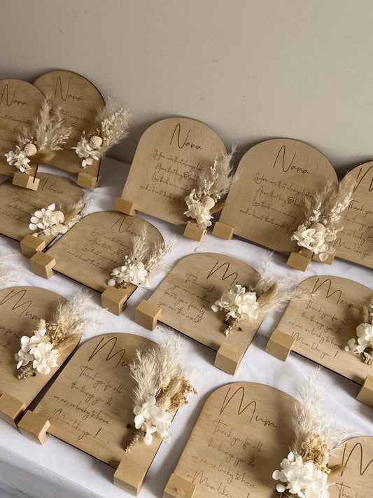 The Floral Mum Plaque - To The World Quote