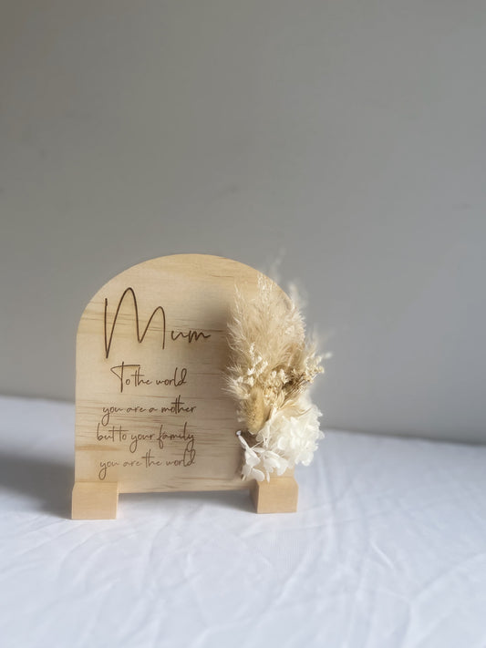 The Floral Mum Plaque - Blooming Sanzi