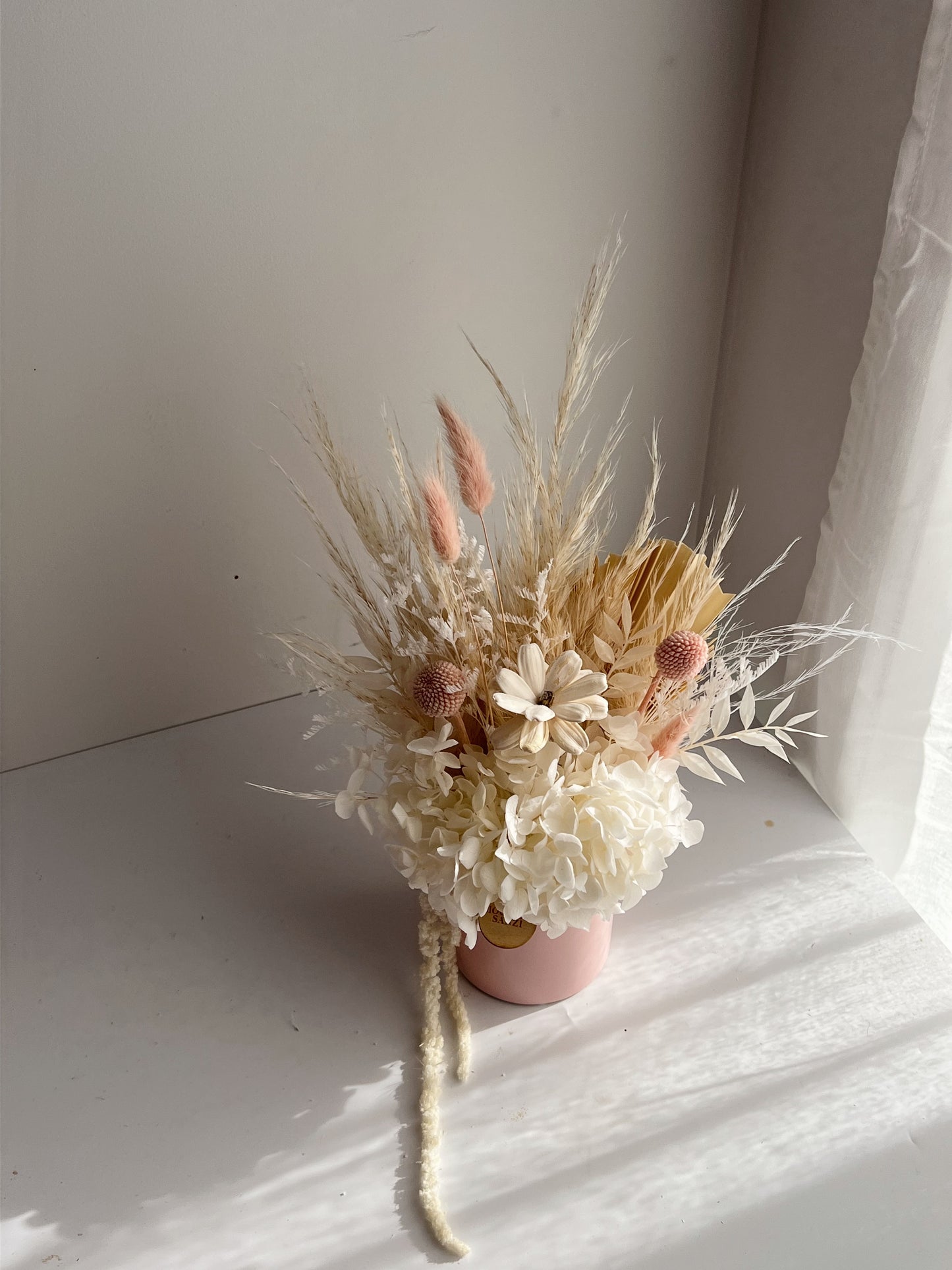 Mini Pink Dried Arrangement