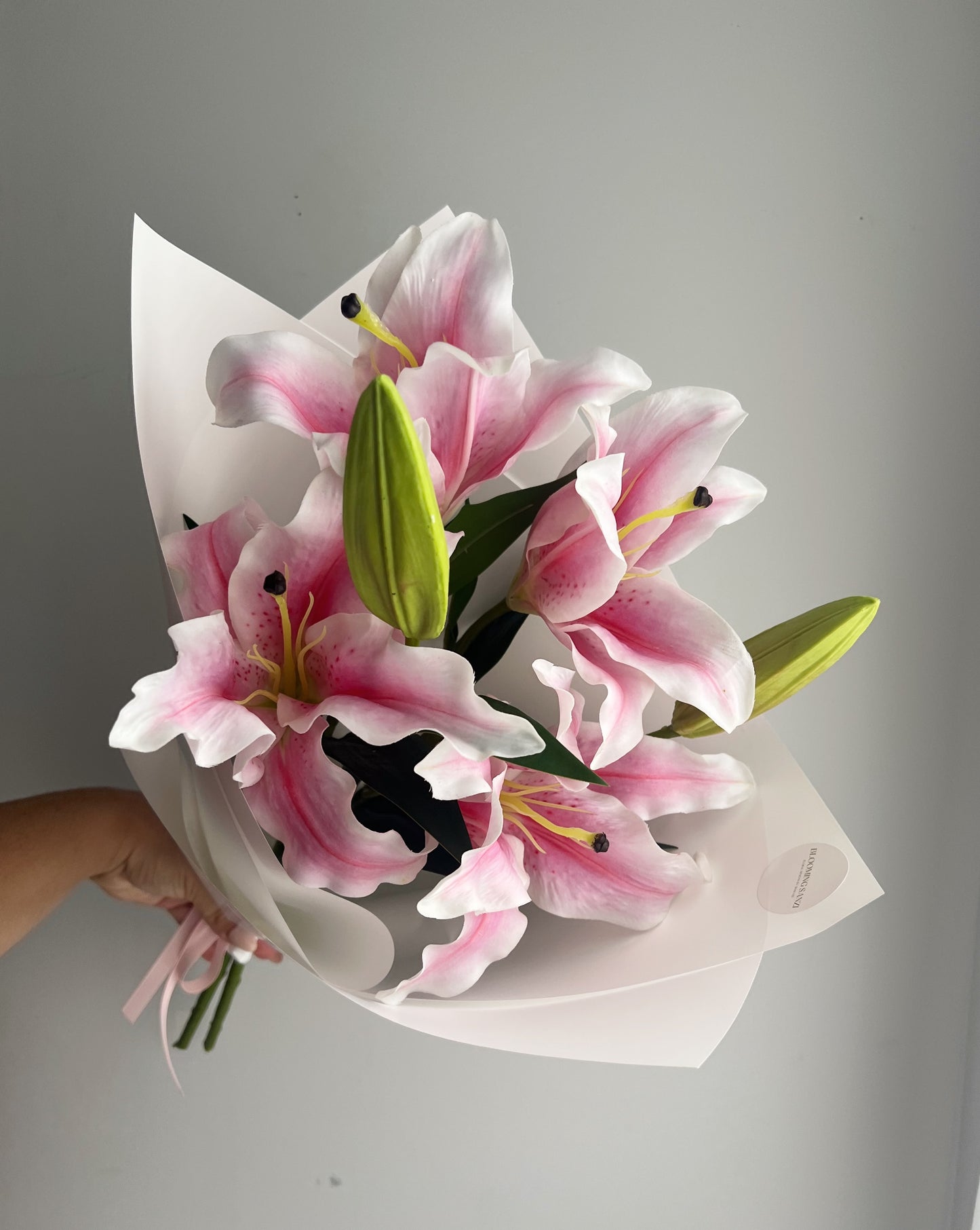 Silk Casablanca Lily Spray - Real Touch