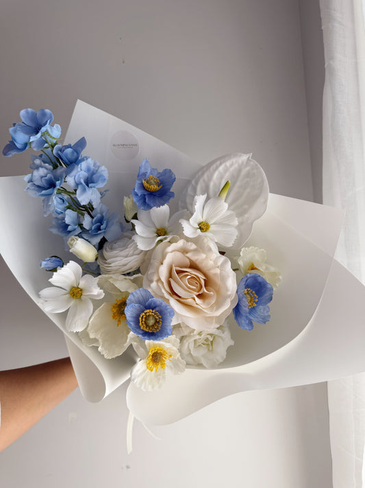 Simply Blue Silk Bouquet