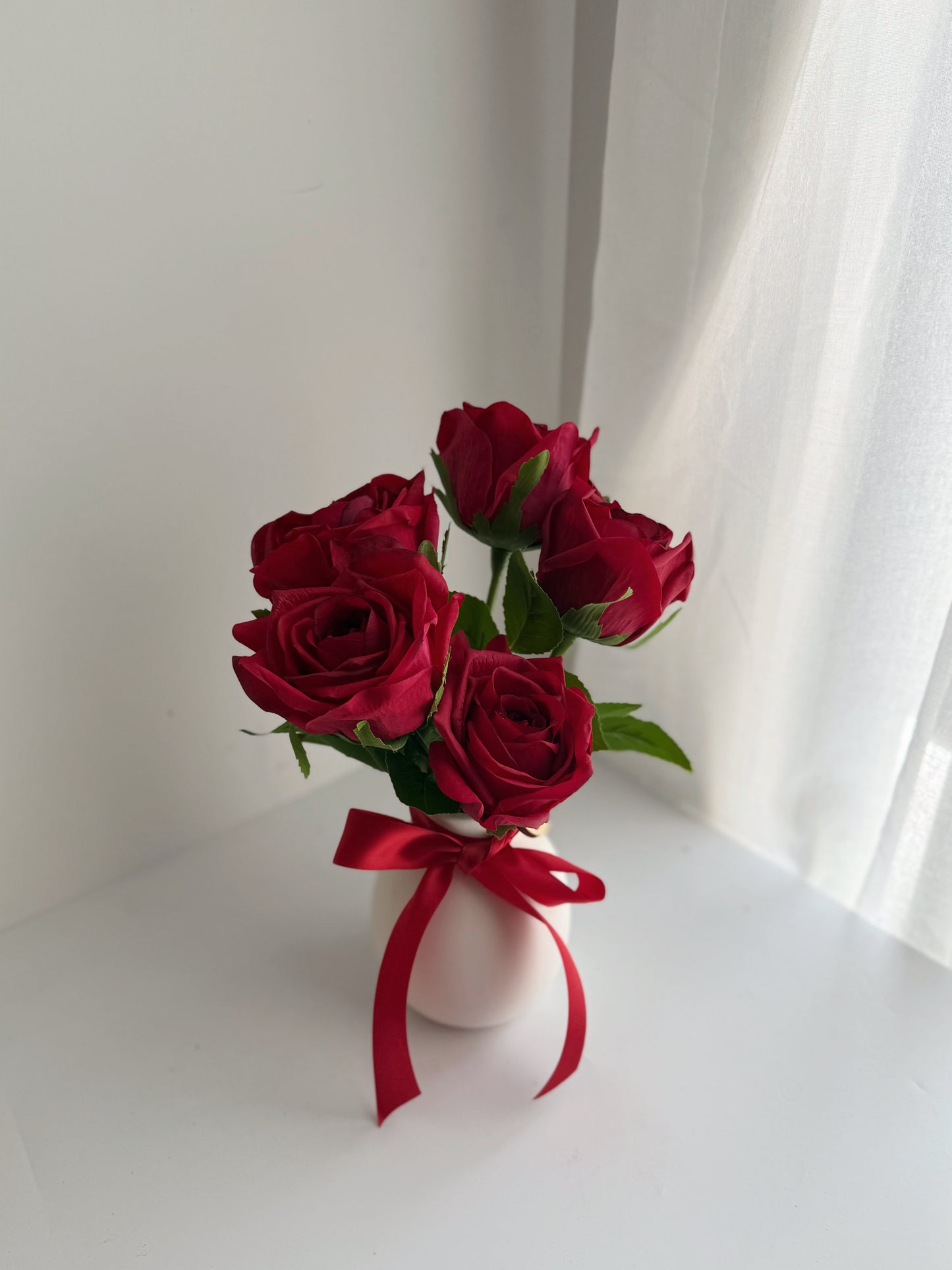 Silk Red Rose Arrangement