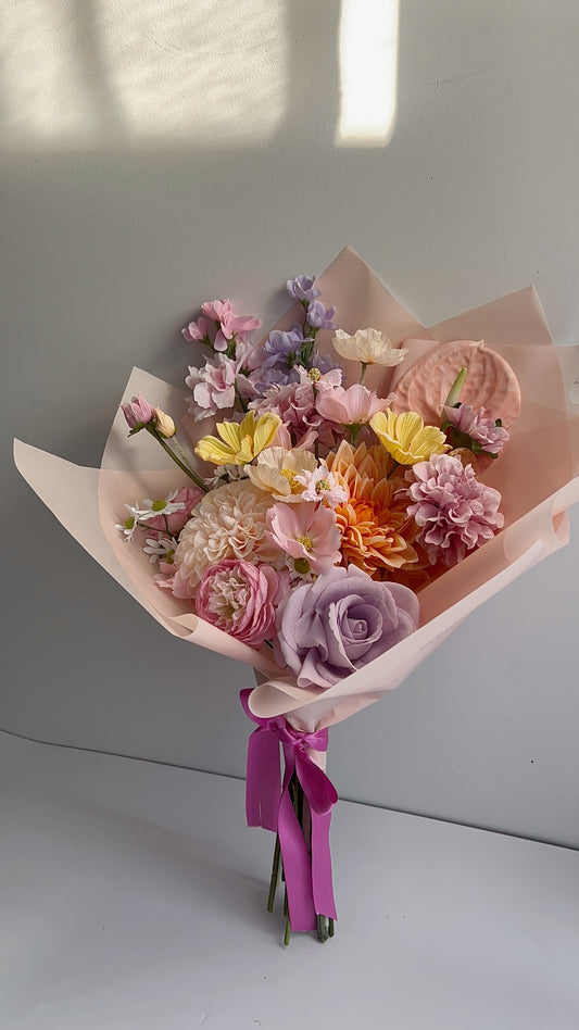 Pops of Pastel Silk Bouquet