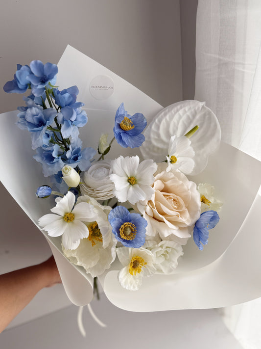 Simply Blue Silk Bouquet