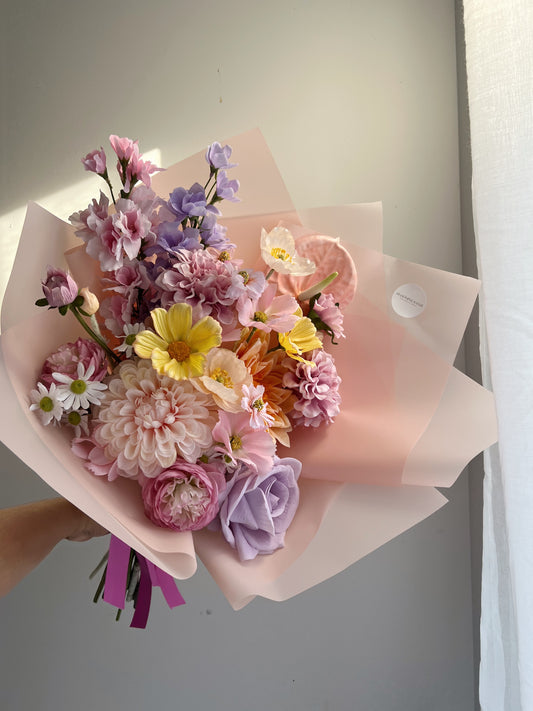Pops of Pastel Silk Bouquet