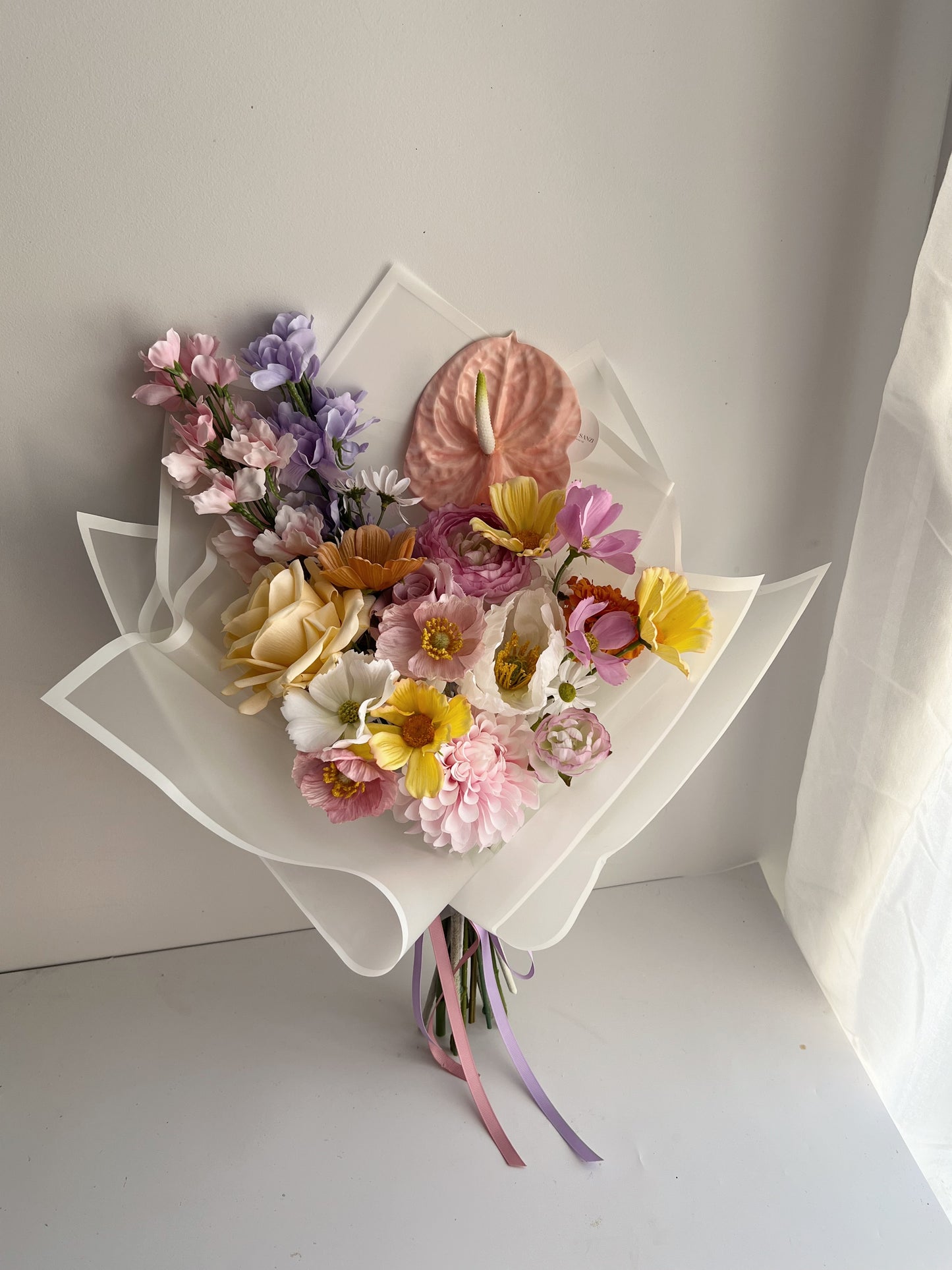 Pops of Pastel Silk Bouquet