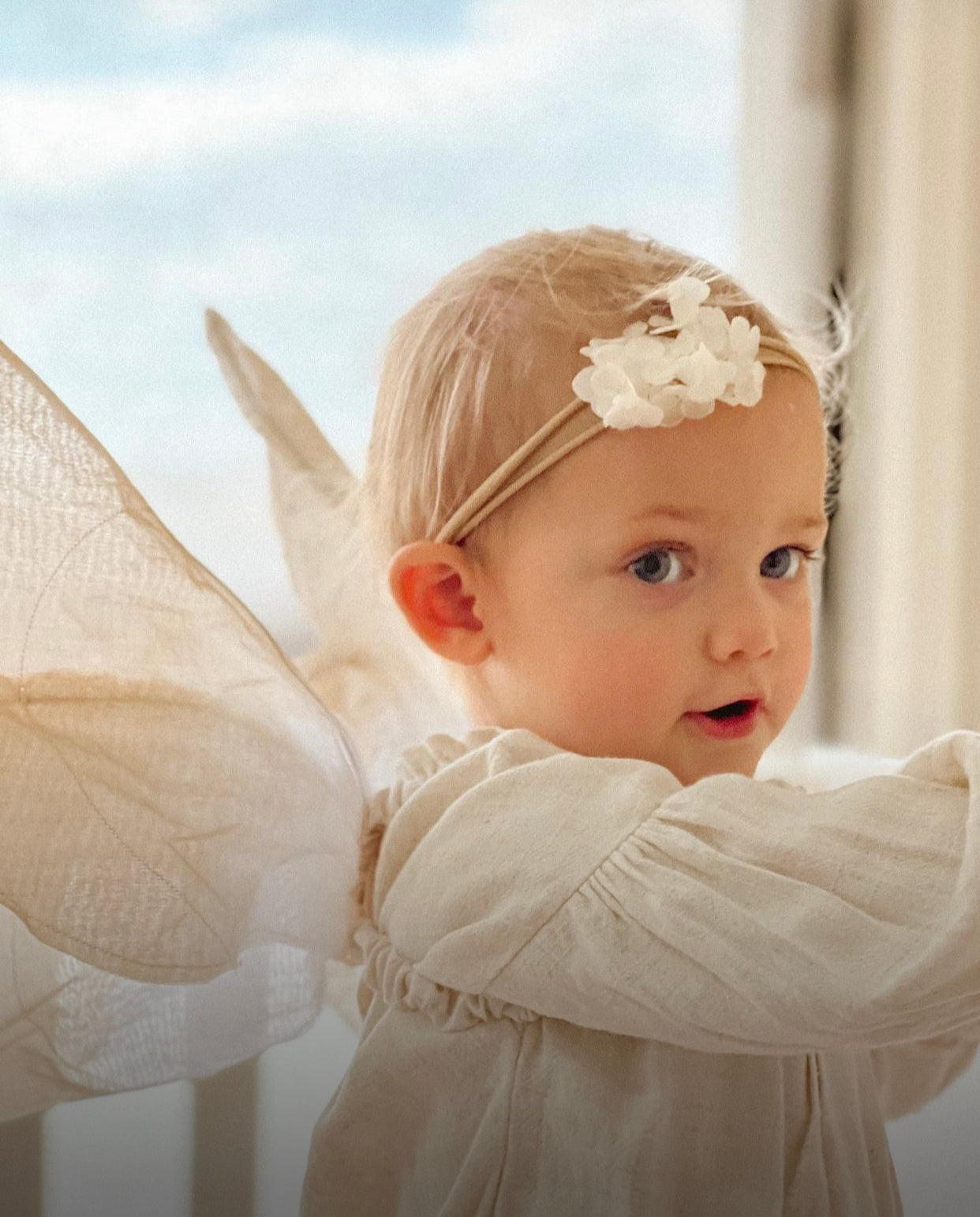 All White Hydie Girl Headband - Blooming Sanzi