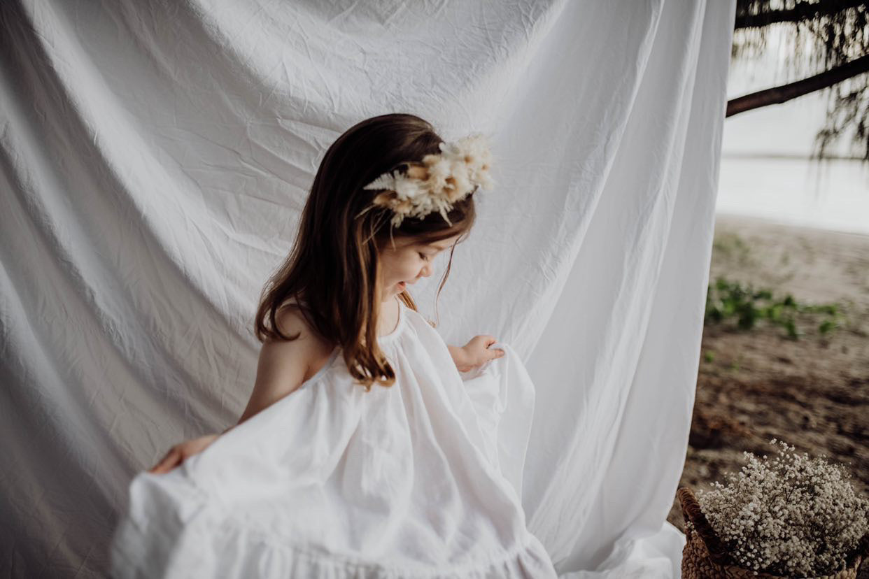 Luxe Neutral Flower Crown - Blooming Sanzi