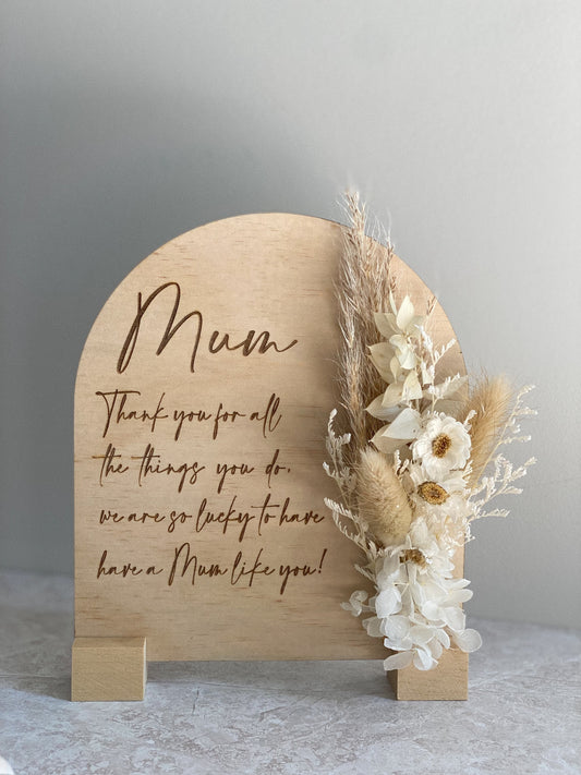 The Floral Mum Plaque .2 - IN STOCK - Blooming Sanzi