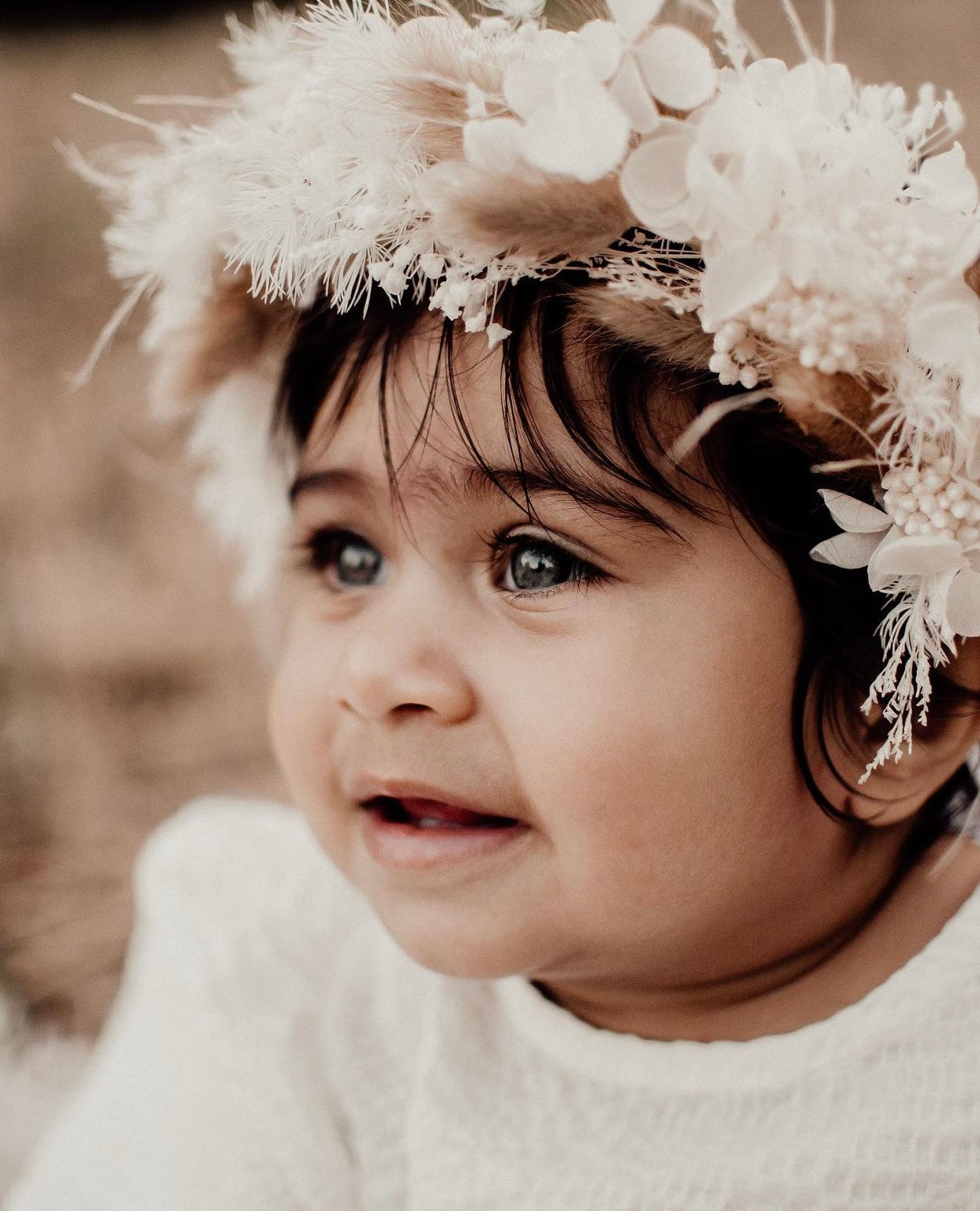 Luxe Neutral Flower Crown - Blooming Sanzi
